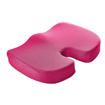 Memory Foam Seat Cushion Travel U-Shaped Orthopedic Coccyx Protection Chair Pad... (COLOR.: ROSERED)