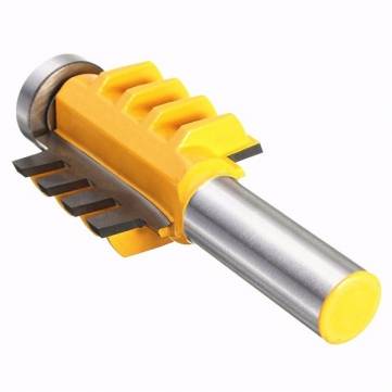 Drillpro RB27 1/2 Inch Shank Reversible Finger Joint Glue Joint Router Bit for Woodworking