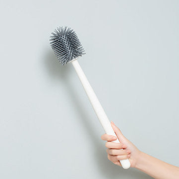 YIJIE TPR Toilet Brushes and Holder Cleaner Set Silica Gel Floor-standing Bathroom Cleaning Tool fro