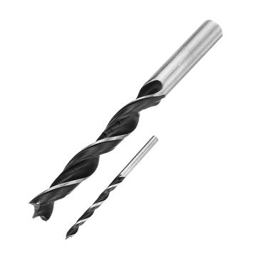 Drillpro 8pcs 3-10mm Twist Drill Bit Carbon Steel 3 Flutes Wood Drill Bit Woodworking Tool