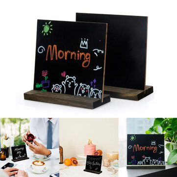 Wooden Small Blackboard Message Board Upright Home Restaurant Menu Card Desktop Cafe Multifunctional