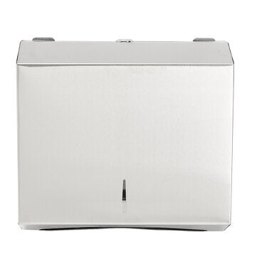 Stainless Steel Compact Hand Towel Paper Shelf Holder Dispenser With Lock Washroom Use