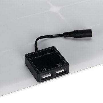 60W 18V Monocrystaline EVA+PET Solar Panel Rear Junction Box with Cables