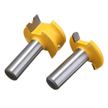 Drillpro RB35 2pcs 1/2 Inch Shank Flute and Bead Router Bit Set Wood Working Cutter