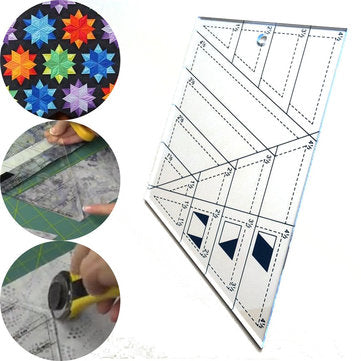 1 Pcs Trapezoid Ruler Trapezoidal Ruler Measurable Tool Suit For Quilting Sewing Or Craft Projects