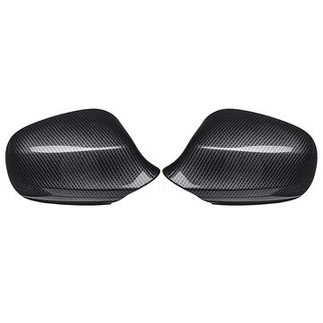 1 Pair Left and Right Carbon Fiber Style Car Rearview Mirror Cover For BMW E90 E91 2009-2012