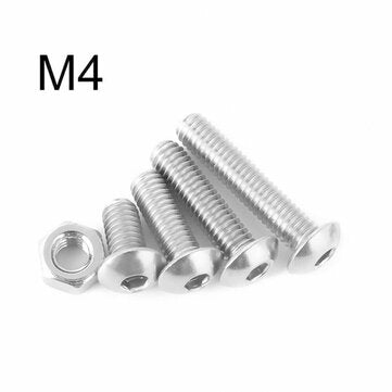 Suleve 500pcs Stainless Steel Hex Socket Cap Head Bolts Screw Nuts Kits M3 M4 M5
