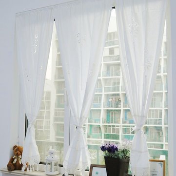 70x150cm Living Room Curtains Hand Crochet Cotton Window Curtains Panel Drape Country