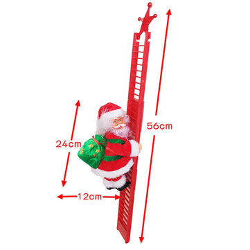 Electric Santa Claus Climbing Stairs Christmas Music Santa Doll Decor