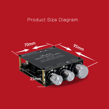 XY-T50H TPA3116D2 50W+50W bluetooth 5.0 Stereo Digital Power HIFI Amplifier Module APP Control with