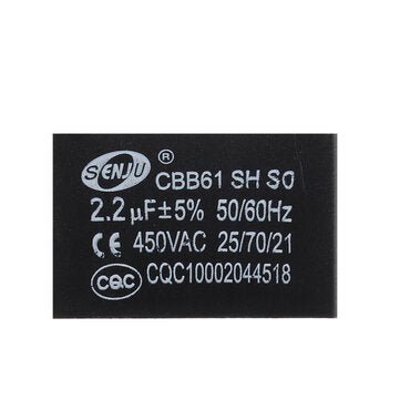 CBB61 2.2UF Starting Capacitance 450V AC Fan Capacitor CBB Motor Run Capacitor