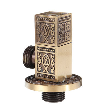 Antique Brass Triangle Valve Bathroom Accessory G1/2 Brass Angle Stop Valves Filling Valves Square T