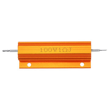 3pcs RX24 100W 1R 1RJ Metal Aluminum Case High Power Resistor Golden Metal Shell Case Heatsink Resis