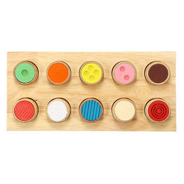 Wooden Touch and Match Sensory Board Montessori Touch Early Educational Puzzle Toys Provide Various