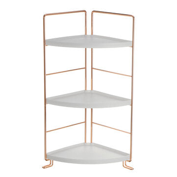 Three Layer Storage Rack Chrome Plated Copper Shelf Detachable Storage Shed Organizer f... (TYPE: D)