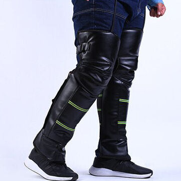 Motorcycle Winter Warm Kneepads Windproof Safety Protective Gear Pu Leather Outdoor ... (SIZE: 70CM)