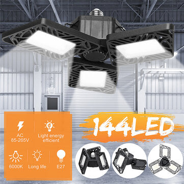 E27 60W LED Garage Lamp Light Bulb Deformable Panels Ceiling High Bay Lighting for... (WATTAGE: 60W)