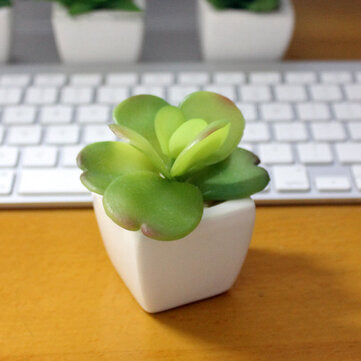 Simulation Mini Plant Small Potted Four Colors Optional (STYLE: 1)