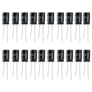 60pcs 1000uF 25V Radial Electrolytic Capacitor 10 x 17mm 105C