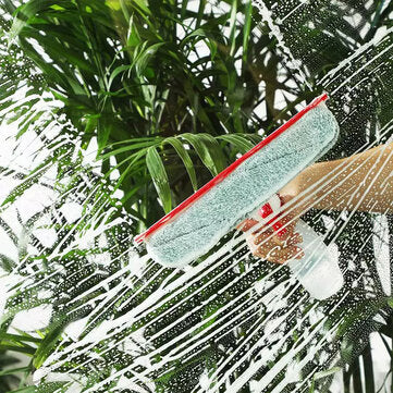 YIJIE 2 in 1 Handheld Window Glass Brush Wiper Cleaner 2 Modes Adjustable Spray Home Bathroom Car Wi