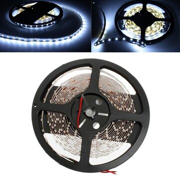 5M Non-Waterproof Cool White 3528 SMD 300 LED Strip Light DC12V for DIY Indoor Home Car Christmas De