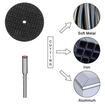 Drillpro 41Pcs Cutting Wheel Set for Rotary Tool 6Pcs HSS Circular Saw Blades 20Pcs Resin Cutting Di