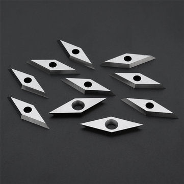 10pcs 16X16X2.5mm Diamond Carbide Insert For 10x28mm 35 Degree Arbor Wood Turning Tool