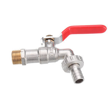 TMOK 1/2`` Lever Brass Single Cold Tap Washing Machine Faucet Adapter w/ Nozzle Male Thread for Gard