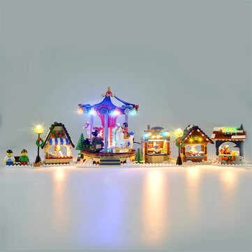 YEABRICKS DIY LED Lighting Light Kit for Lego 10235 Christmas Village Market Building Blocks Lightin