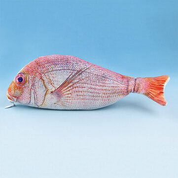WAM PC-07 Fish Pencils Case Cute Simulation Cloth Plush Fish Pen Box Large Capacity Sch... (TYPE: 1)