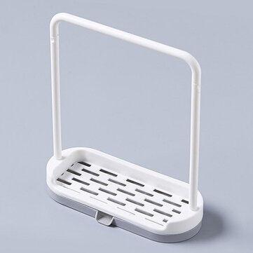 Kitchen Sink Drainer Rack Basket Drying Rack Shelf Sponge Soap Holder Dishcloth Sto... (COLOR: GREY)