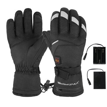 WARMSPACE 5 Gear Temperature Electric Heated Gloves Touch Screen Waterproof For Moto... (SIZE 3: XL)