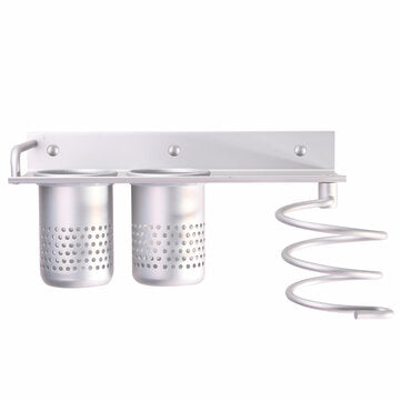 Hair Dryer Stand Storage Organizer Rack Holder Hanger Wall Mounted Bathroom Set for Home Bathroom St