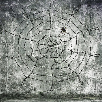 Halloween Party Decoration Supply Black Spider Web With Spider Honor Props Toys