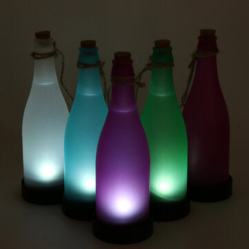 5pcs LED Solar Bottle Light Hanging Outdoor Modeling Plastic Garden Decoration Lamp