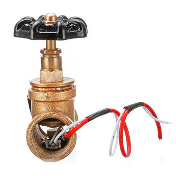 Vintage Steampunk 3/4 Inch Stop Valve Light Switch With Wire Pass Thru Black Iron