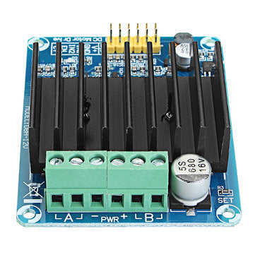 DC 5-12V 30A PWM Dual Channel Motor Control Module H Bridge Motor Drive Controller Board DHB-1A Reve