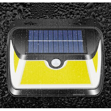 Solar Power COB LED PIR Motion Sensor Wall Light Outdoor Garden Yard Lamp Waterproof