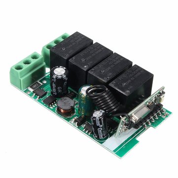 433MHz 220V 2200W 4 Channel Wireless Remote Control Switch Relay Module Recei... (FREQUENCY: 433MHZ)