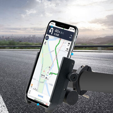 USB Charging Phone GPS Holder Bracket With Powerbank Aluminum Alloy Handlebar Mount For Motorcycle E