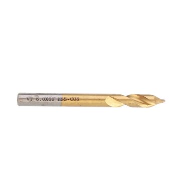 Drillpro 7Pcs 3-12mm Spot Drill 60 Degree Titanium Coated M42 Cobalt Chamfer Drill Location Center B