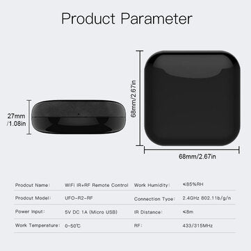 MoesHouse RF IR WiFi Universal Remote Controller RF Appliances Tuya Smart Life App Voice Control via