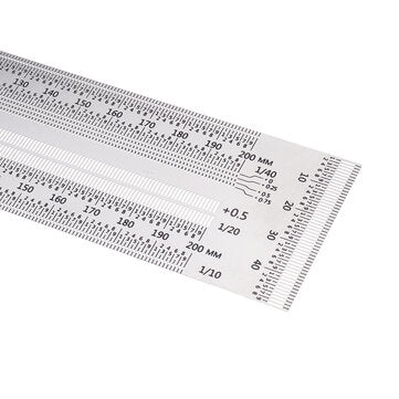 Drillpro 200mm Stainless Steel Precision Marking T Ruler Hole Positioning Measuring Ruler Woodworkin