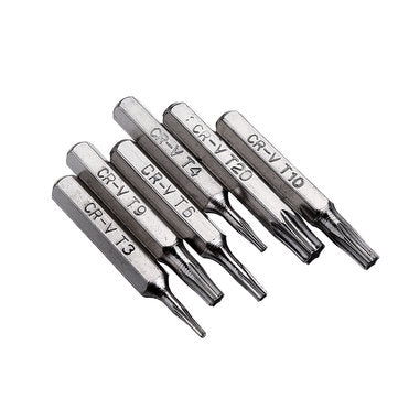 Drillpro 10pcs 4mm CR-V Screwdriver Bit Set Slotted Torx Batch Head Bit Mobile Phone Repair Tools Ki