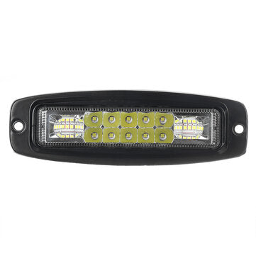 7 Inch Flood Beam LED Work Light Bar Super Slim Flush Mount 10-30V 48W 6000K White For ATV UTV SUV T