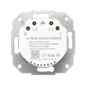 Dual WiFi Smart Light Wall Switch Socket Outlet DE EU Smart Life Tuya Wireless Remote Control Work w