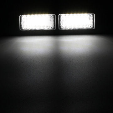 Pair 24-SMD LED License Plate Lights 6000K White For Fiat Marea Alfa 46408006 46786572
