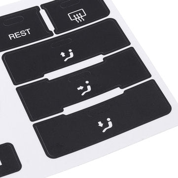 Matte Black Car Climate Control Button Repair Decals Stickers For VW Volkswagen Touareg 20042009
