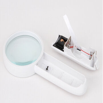 Deli 9098 Portable Magnifier Children`s Optical Magnifier with LED Night Light 3.5x Magnifying Glass