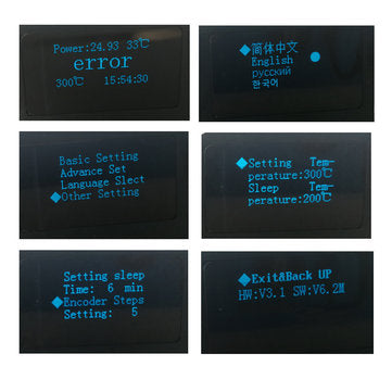 QUICKO STM32-OLED 1.3 Size T12 DIY Soldering Station T12-K Solder Iron Tips with Russian Korean Engl